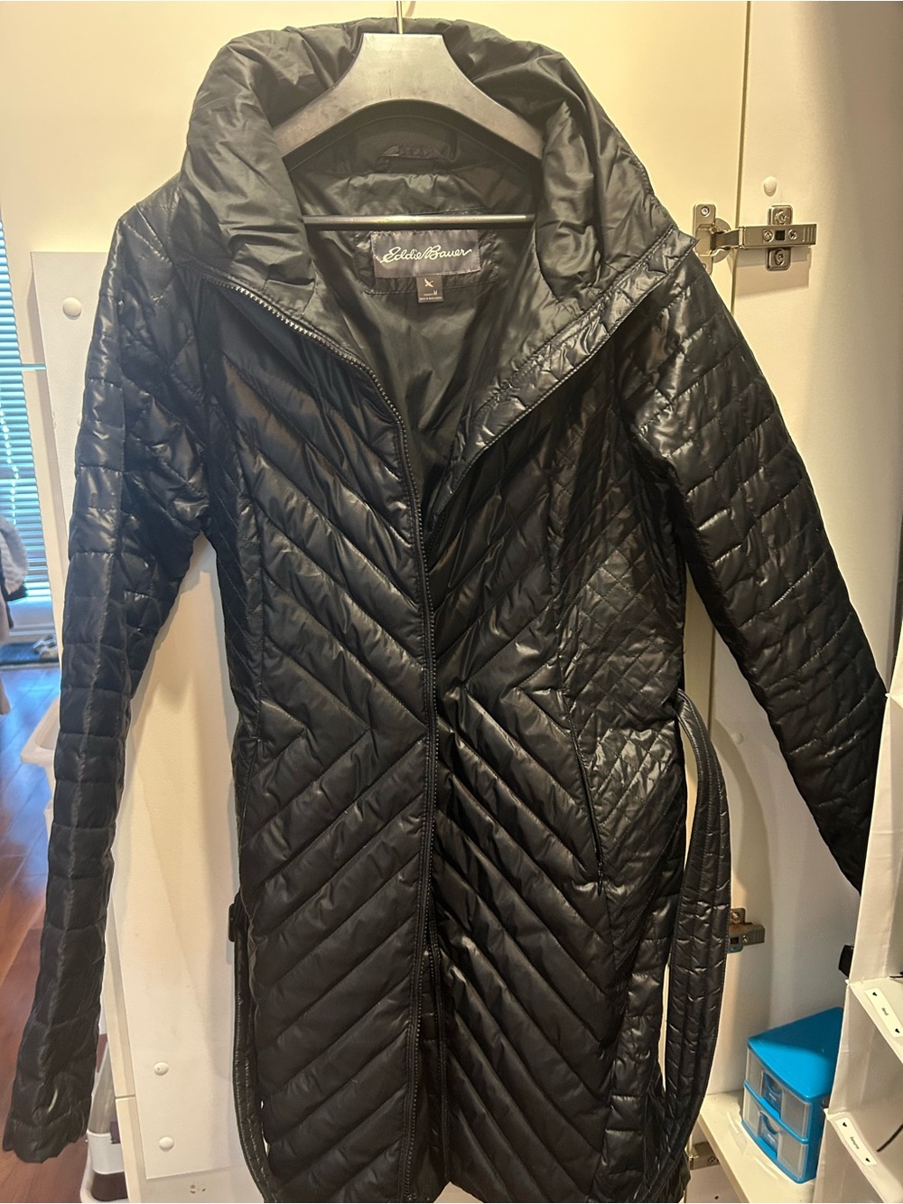 Eddie Bauer Women's Black Quilted Packable Puffer Coat